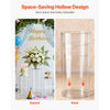 VEVOR Wedding Flower Stand, 3PCS 23.62/29.53/35.43 inch Round Cylinder Plinth, Clear Pedestal Stand with Transparent Acrylic Lid, Cylindrical Pedestal Stands for Wedding, Party, Birthday, Art Decor
