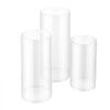 VEVOR Wedding Flower Stand, 3PCS 23.62/29.53/35.43 inch Round Cylinder Plinth, Clear Pedestal Stand with Transparent Acrylic Lid, Cylindrical Pedestal Stands for Wedding, Party, Birthday, Art Decor