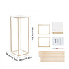 VEVOR 10PCS 31.5inch High Wedding Flower Stand, With Acrylic Laminate,Metal Vase Column Geometric Centerpiece Stands, Gold Rectangular Floral Display Rack for Events Reception, Party Decoration