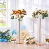VEVOR 4PCS 35.43inch Tall Crystal Wedding Flowers Stand, Luxurious Centerpieces Flower Vases Crystal Gold Vase Metal, Perfect for T-stage Wedding Party Ceremony Dinner Event Hotel Home Decor
