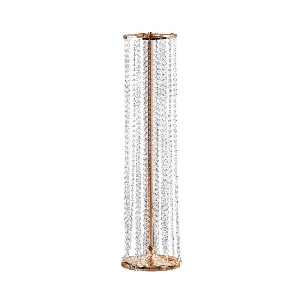 VEVOR 4PCS 35.43inch Tall Crystal Wedding Flowers Stand, Luxurious Centerpieces Flower Vases Crystal Gold Vase Metal, Perfect for T-stage Wedding Party Ceremony Dinner Event Hotel Home Decor