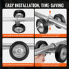 VEVOR Sliding Gate Kit, 6” Rolling Gate Hardware Kit, Universal Sliding Gate Rollers Track Wheels, Heavy Duty Sliding Gate Guide Roller for Sliding Gates and Rolling Door,600 lbs Max. Load,Black