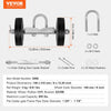 VEVOR Sliding Gate Kit, 6” Rolling Gate Hardware Kit, Universal Sliding Gate Rollers Track Wheels, Heavy Duty Sliding Gate Guide Roller for Sliding Gates and Rolling Door,600 lbs Max. Load,Black