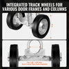 VEVOR Sliding Gate Kit, 6” Rolling Gate Hardware Kit, Universal Adjustable Sliding Gate Rollers Track Wheels, Heavy Duty Sliding Gate Guide Roller for Sliding Gates and Rolling Door,600lbs Load,Black