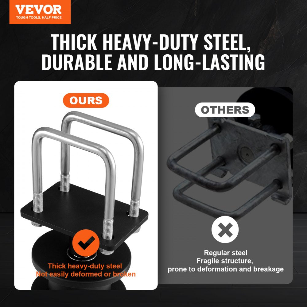 VEVOR Sliding Gate Kit, Rolling Gate Hardware Kit w/ H-Shaped Wheel Groove for Cantilever Sliding Gates and Rolling Door, Sliding Gate Rollers w/ 4 Track Wheels, Heavy Duty Sliding Roller,Black
