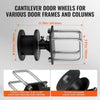 VEVOR Sliding Gate Kit, Rolling Gate Hardware Kit w/ H-Shaped Wheel Groove for Cantilever Sliding Gates and Rolling Door, Sliding Gate Rollers w/ 4 Track Wheels, Heavy Duty Sliding Roller,Black