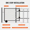 VEVOR Sliding Gate Kit, 6” Rolling Gate Hardware Kit C-type, Wheel Carrier with Two 6" Wheels Support, Heavy Duty Sliding Gate Rollers for Connect Tracks Door Frames,Sliding Gate Guide Roller,600 lbs