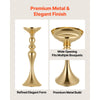 VEVOR 16 PCS Wedding Flower Vase, 15 in Tall Flower Table Centerpieces, Crystal Banquet Vases Easy Installation, Electroplated Versatile Arrangement Stand for Party Events Home Decor Reception, Gold