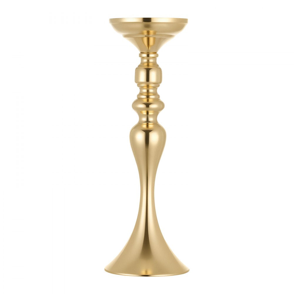 VEVOR 16 PCS Wedding Flower Vase, 15 in Tall Flower Table Centerpieces, Crystal Banquet Vases Easy Installation, Electroplated Versatile Arrangement Stand for Party Events Home Decor Reception, Gold