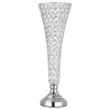 VEVOR 4 PCS Crystal Wedding Flower Vase, 20 in Tall Flower Table Centerpieces, Crystal Cylinder Banquet Vases Easy Installation, Versatile Arrangement Stand for Party Events Room Home Decor, Silver