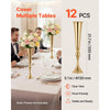 VEVOR 12 PCS Wedding Flower Vase, 21.7 in Tall Trumpet Flower Table Centerpieces, Banquet Vases Easy Installation, Electroplated Versatile Arrangement Stand for Party Events Home Decor Reception, Gold