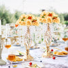 VEVOR 20PCS 43cm/16.9” Tall Crystal Wedding Flower Stand, Metal Wedding Centerpiece Vase, Gold Flower Holders Floral Display Rack for Tables Wedding Dinner Party, Ceremony Birthday Event Decor