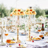 VEVOR 2PCS 55cm/21.65” Tall Crystal Wedding Flower Stand, Metal Wedding Centerpiece Vase, Gold Flower Holders Floral Display Rack for Tables Wedding Dinner Party, Ceremony Birthday Event Decor