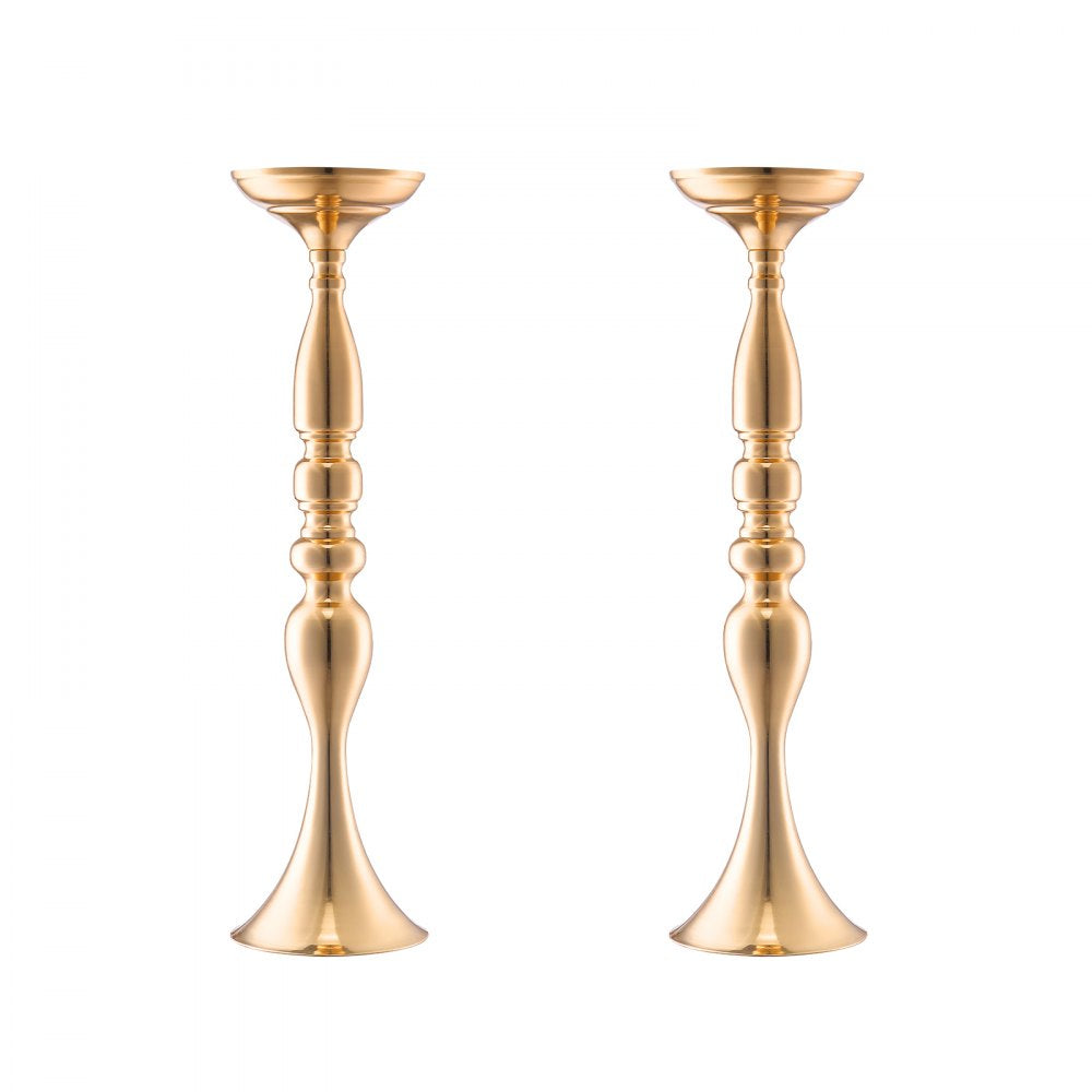 VEVOR 24PCS 50cm/19.7” Tall Wedding Flower Vase, Metal Wedding Centerpiece, Gold Floral Arrangement Stand Display Rack for Tables Wedding Dinner Party, Anniversary Ceremony Birthday Event Decor