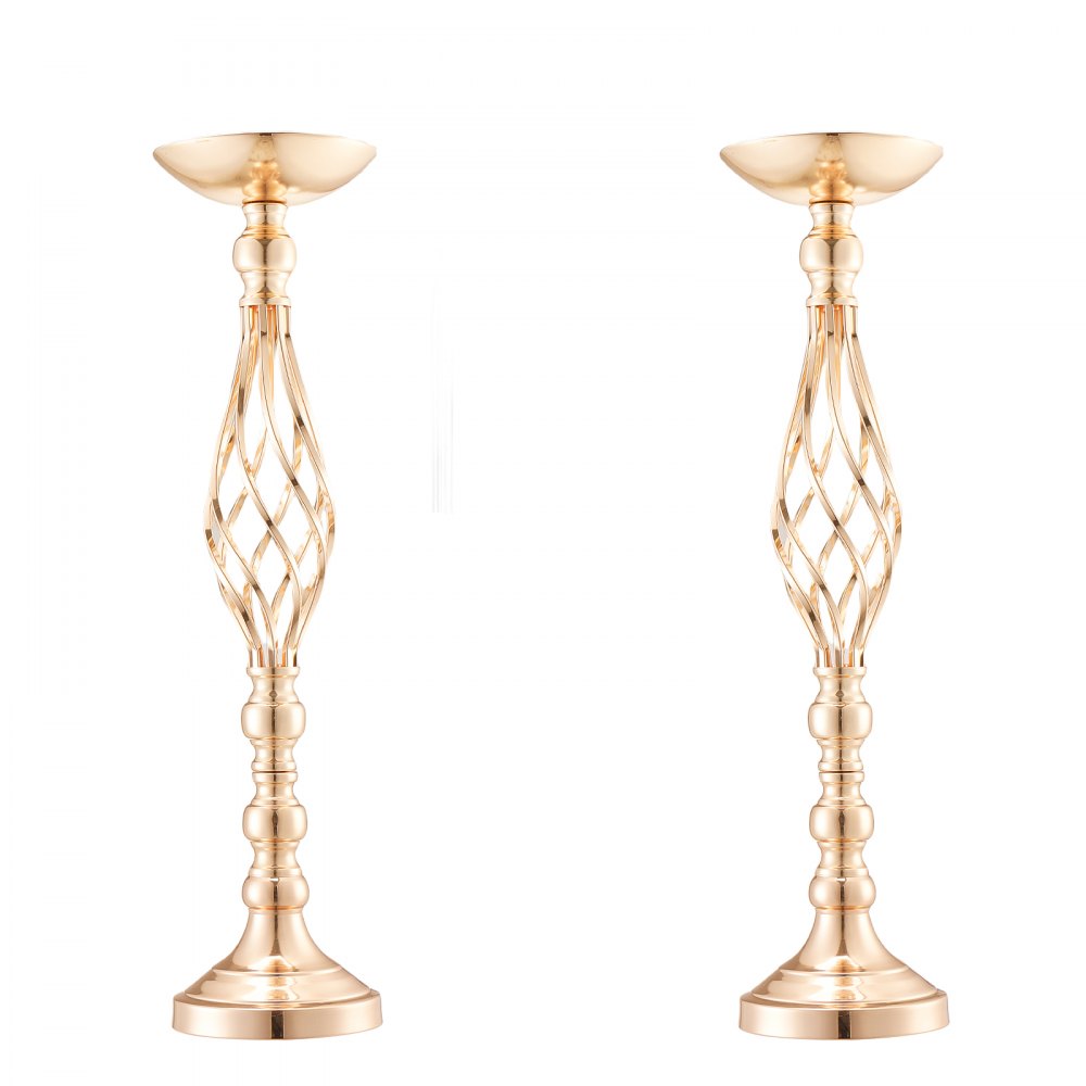 VEVOR 20PCS 58cm/22.83” Tall Wedding Flower Vase, Metal Wedding Centerpiece, Gold Floral Arrangement Stand Display Rack for Tables Wedding Dinner Party, Anniversary Ceremony Birthday Event Decor
