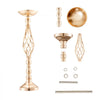 VEVOR 20PCS 58cm/22.83” Tall Wedding Flower Vase, Metal Wedding Centerpiece, Gold Floral Arrangement Stand Display Rack for Tables Wedding Dinner Party, Anniversary Ceremony Birthday Event Decor
