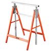 VEVOR Saw Horses, 2 Pack Folding Work Horses, 440 lbs Load Capacity Sawhorse with Heavy Duty Legs, Adjustable Height Saw Horse with Non-Slip Foot Pads, for Woodworking, Carpenters & Contractors