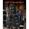 VEVOR Acoustic Guitar Hard Case, 43.31 in Gourd-Shaped Guitar Hard Case, With Lock Latch Key Handle, PVC Padding Soft Lining Water-Resistant Hard Shell Guitar Case, for 39-41 in Acoustic Guitar, Black