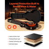 VEVOR Electric Guitar Hard Case, 42.2 Inch, Wooden Hard-Shell Protective Carrying Case with Lock Latch, Sponge Lining, Keys, Accessory Compartment, Water-Resistant, for 39 Inch Les Paul Guitars, Black