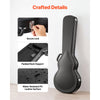 VEVOR Electric Guitar Hard Case, 42.2 Inch, Wooden Hard-Shell Protective Carrying Case with Lock Latch, Sponge Lining, Keys, Accessory Compartment, Water-Resistant, for 39 Inch Les Paul Guitars, Black