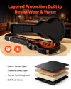 VEVOR Electric Guitar Hard Case, 42.2 Inch, Wooden Hard-Shell Protective Carrying Case with Lock Latch, Sponge Lining, Keys, Accessory Compartment, Water-Resistant, for 39 Inch Les Paul Guitars, Black