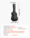 VEVOR Acoustic Guitar Hard Case, 47.1 Inch, Hard-Shell Protective Travel Carrying Case with Accessory Compartment, Foam Padding, Portable Handle, Shoulder Straps, for 41 Inch Acoustic Guitars, Black