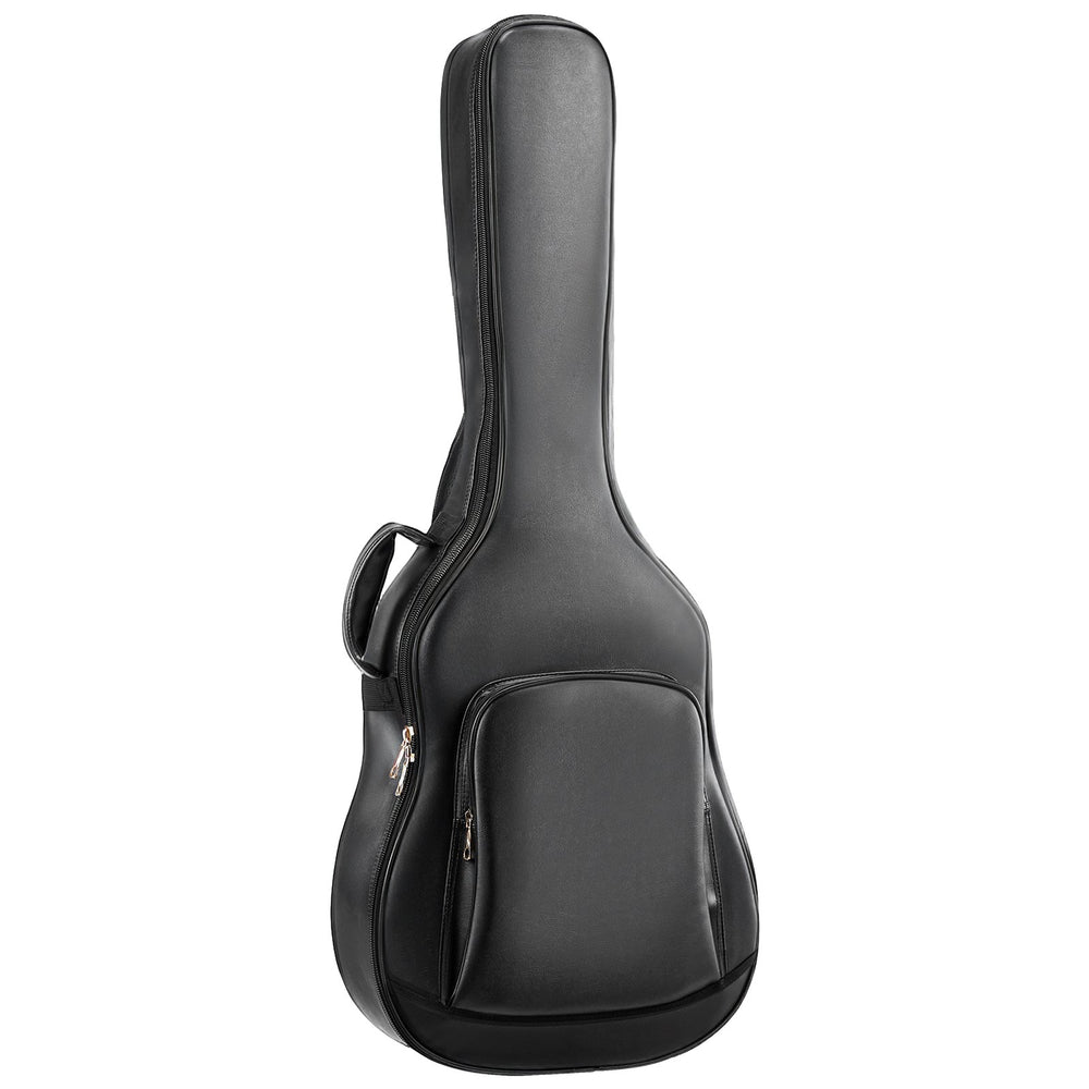 VEVOR Acoustic Guitar Hard Case, 47.1 Inch, Hard-Shell Protective Travel Carrying Case with Accessory Compartment, Foam Padding, Portable Handle, Shoulder Straps, for 41 Inch Acoustic Guitars, Black