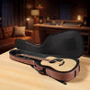 VEVOR Acoustic Guitar Hard Case, 47.1 Inch, Hard-Shell Protective Travel Carrying Case with Accessory Compartment, Foam Padding, Portable Handle, Shoulder Straps, for 41 Inch Acoustic Guitars, Brown