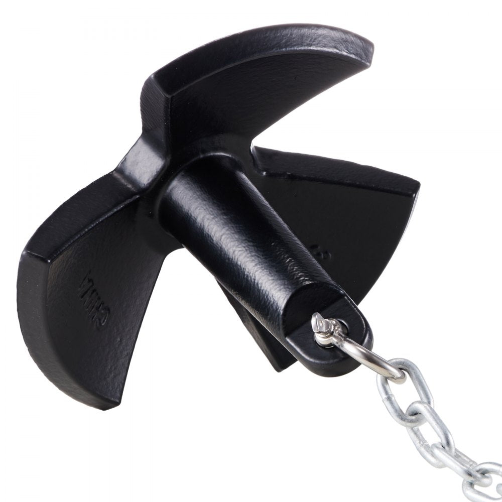 VEVOR River Anchor, 30 LBS Boat Anchor Cast Iron Black Vinyl-Coated, Marine Grade Mushroom Anchor for Boats Up To 30 ft, Impressive Holding Power in River and Mud Bottom Lakes