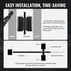 VEVOR Sliding Gate Kit, 6” Rolling Gate Hardware Kit C-type Bracket, Heavy Duty Sliding Gate Rollers for Connect Tracks Door Frames,Sliding Gate Guide Roller for Sliding Gates and Rolling Door,Black