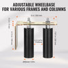 VEVOR Sliding Gate Kit, 6” Rolling Gate Hardware Kit with L-Bracket, Universal Adjustable Sliding Gate Rollers, Heavy Duty Sliding Gate Guide Roller for Sliding Gates and Rolling Door,Black