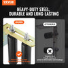 VEVOR Sliding Gate Kit, 6” Rolling Gate Hardware Kit with L-Bracket, Universal Adjustable Sliding Gate Rollers, Heavy Duty Black Sliding Gate Guide Roller for Sliding Gates and Rolling Door