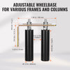 VEVOR Sliding Gate Kit, 6” Rolling Gate Hardware Kit with L-Bracket, Universal Adjustable Sliding Gate Rollers, Heavy Duty Black Sliding Gate Guide Roller for Sliding Gates and Rolling Door