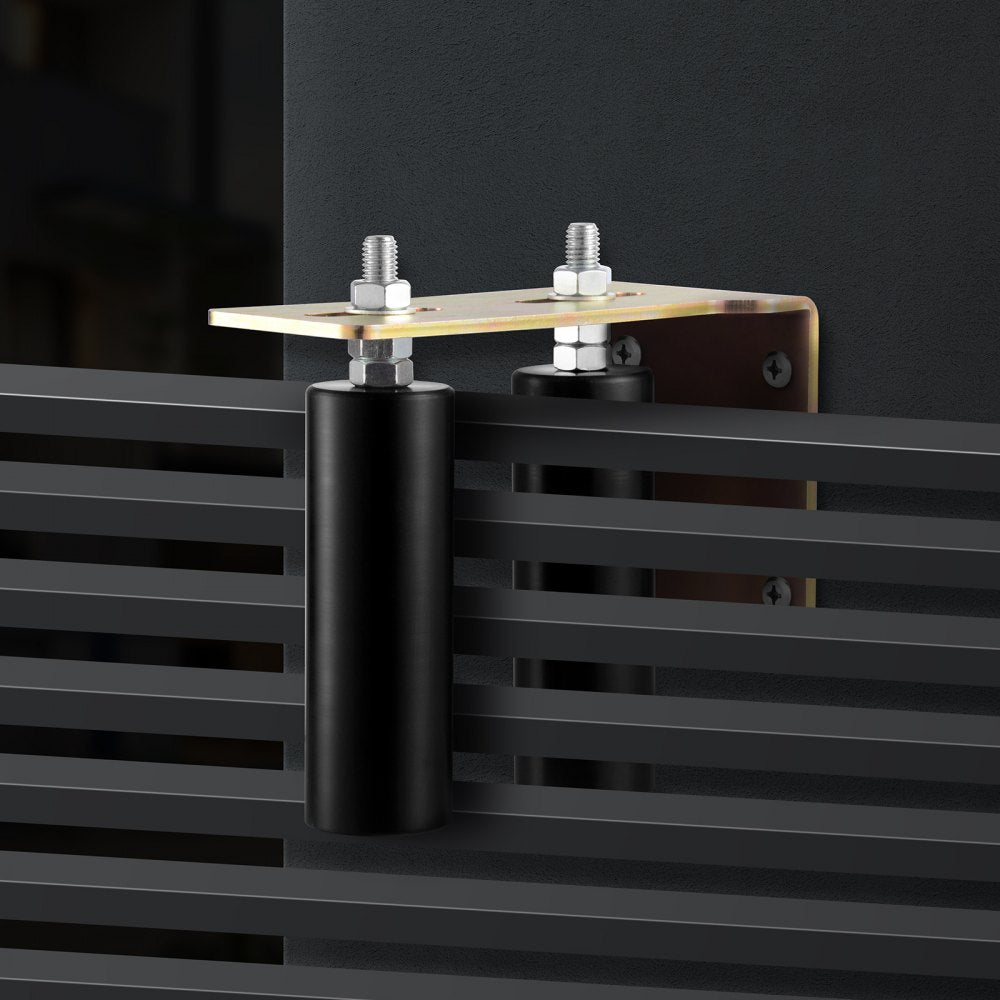 VEVOR Sliding Gate Kit, 6” Rolling Gate Hardware Kit with L-Bracket, Universal Adjustable Sliding Gate Rollers, Heavy Duty Black Sliding Gate Guide Roller for Sliding Gates and Rolling Door