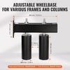 VEVOR Sliding Gate Kit, 6” Rolling Gate Hardware Kit with T-Bracket, Universal Adjustable Sliding Gate Rollers, Heavy Duty Black Sliding Gate Guide Roller for Sliding Gates and Rolling Door