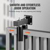 VEVOR Sliding Gate Kit, 6” Rolling Gate Hardware Kit with T-Bracket, Universal Adjustable Sliding Gate Rollers, Heavy Duty Black Sliding Gate Guide Roller for Sliding Gates and Rolling Door