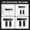 VEVOR Sliding Gate Kit, 6” Rolling Gate Hardware Kit with T-Bracket, Universal Adjustable Sliding Gate Rollers, Heavy Duty Black Sliding Gate Guide Roller for Sliding Gates and Rolling Door