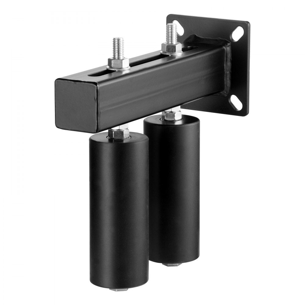VEVOR Sliding Gate Kit, 6” Rolling Gate Hardware Kit with T-Bracket, Universal Adjustable Sliding Gate Rollers, Heavy Duty Black Sliding Gate Guide Roller for Sliding Gates and Rolling Door