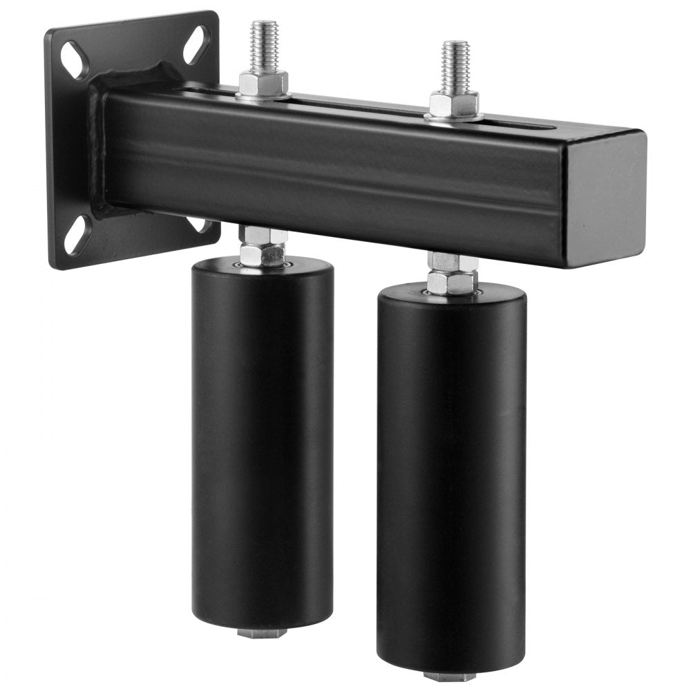 VEVOR Sliding Gate Kit, 6” Rolling Gate Hardware Kit with T-Bracket, Universal Adjustable Sliding Gate Rollers, Heavy Duty Black Sliding Gate Guide Roller for Sliding Gates and Rolling Door