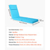VEVOR Chaise Lounge Cushion, 72 x 21 x 4 in, Set of 2 Outdoor Lounge Chair Cushions, Waterproof & Fade-Resistant, Sun Lounger Cushions with Ties, Thick Patio Lounger Pads for Pool Deck, Teal Color