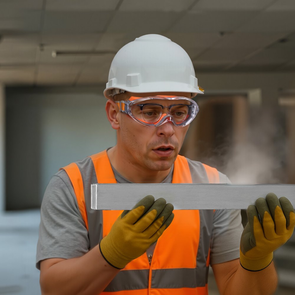VEVOR Safety Glasses, Anti-Fog and Scratch-Resistant Clear Lens, Over Eyeglasses Safety Goggles with Adjustable Elastic Headband, ANSI Z87.1+ Protective Eye Goggles, for Work, Lab and Construction