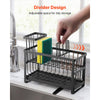 VEVOR Kitchen Sink Caddy Organizer, 2 Tier Sponge Holder for Kitchen Sink with High Brush Holder & Divider, Storage Rack with Rotatable Drainage Spout, Countertop Organizers and Storage Essentials
