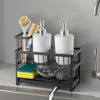 VEVOR Kitchen Sink Caddy Organizer, 2 Tier Sponge Holder for Kitchen Sink with High Brush Holder & Divider, Storage Rack with Rotatable Drainage Spout, Countertop Organizers and Storage Essentials