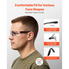 VEVOR Safety Glasses, Anti-Fog and Scratch-Resistant Clear Lens, Safety Goggles with Adjustable Length and Angle, ANSI Z87.1+ Impact-Resistant Protective Eye Goggles, for Work, Lab & Construction