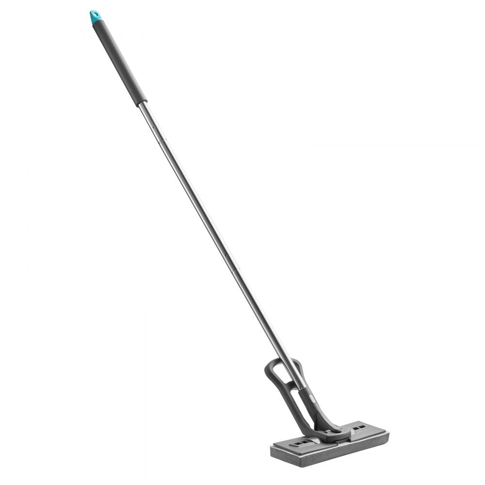 VEVOR Sponge Mop, High-Density PU Sponge Mop with 1 Pcs Sponge Mop Replacement , Easy to Squeeze Sponge Mop with Hook & Loop for Head Change, Fit for Various Floors’ Cleaning