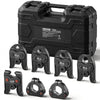 VEVOR 7PCS VUS Pressing Kit with 4 Press Jaws, 2 Press Rings & 1 Actuator, Fits 1/2" to 2" Copper Pipes, Compatible with ProPress, Work with 32KN Standard & Extended Press Tools for 180°  Operation