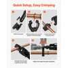 VEVOR 5PCS VUS Pressing Kit, 4PCS Press Rings (1/2", 3/4", 1", 1-1/4") & R8 Actuator - Compatible with ProPress Copper Pipes, Work with 24KN Compact Press Tools for 180° Operation
