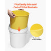 VEVOR 2 Pcs 5 Gallon Bucket Liner for Concrete Mix, Reusable Silicone Mortar Bucket Liner for Thinset Paint Concrete Epoxy Mixing, Heavy-duty Grout Mixer Insert with Measurements, Blue & Yellow