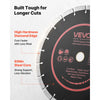 VEVOR Diamond Blades 12 inch, 3-Pack Concrete Saw Blade Set, 1 in Arbor, High-Hardness Diamond Segments, 65Mn Steel Core, Dry Wet Cutting, Clean Edges for Concrete, Masonry, Brick, Stone, Granite