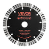VEVOR Diamond Blades 6.3 inch, 5-Pack Wall Chaser Saw Blade Cutting Blade, 0.87 in Arbor, High-Hardness Diamond Segments, 65Mn Steel Core, Dry Wet Cutting, Clean Edges for Concrete Brick Stone Cement